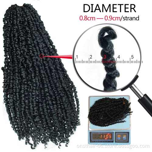 Synthetic Braiding Hair Pre Twisted Passion Twist Crochet Hair 24 Inch Ombre Pre-looped Fluffy dreadlocks Crochet Braid Hair